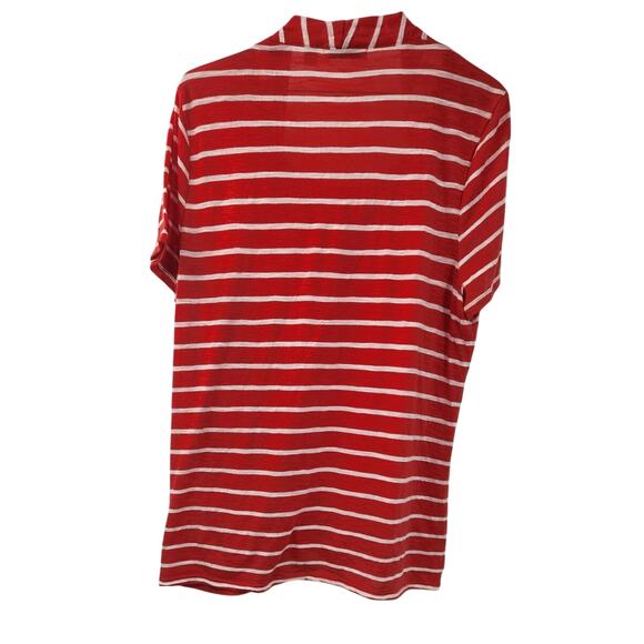 Kim Rogers Red Striped Layered Top Womens Size Extra Large XL - Picture 2 of 4